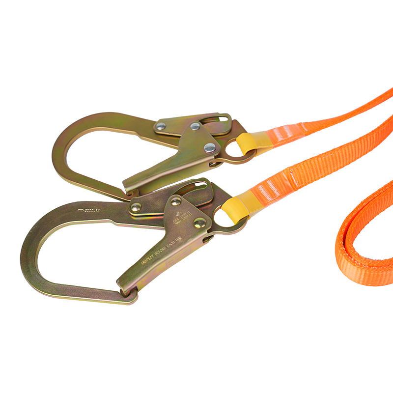 L19 Snur dublu de siguranță anti-cădere cu chingă groasă și cârlige ANSI