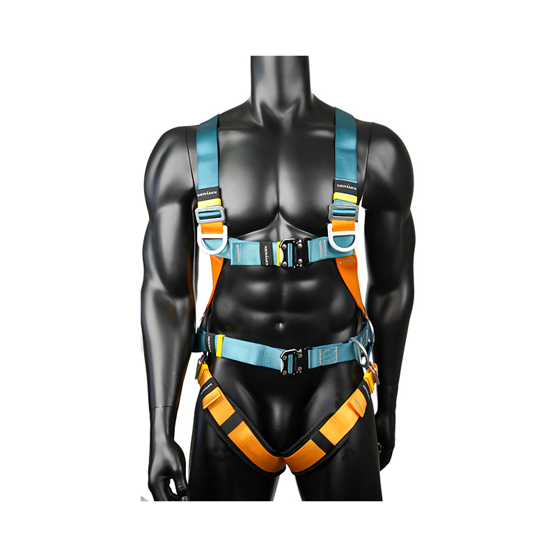 KA02 6 inele D, 2 catarame cu eliberare rapidă, centură de siguranță pentru acoperiș pentru construcție pe tot corpul